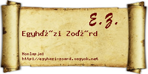 Egyházi Zoárd névjegykártya